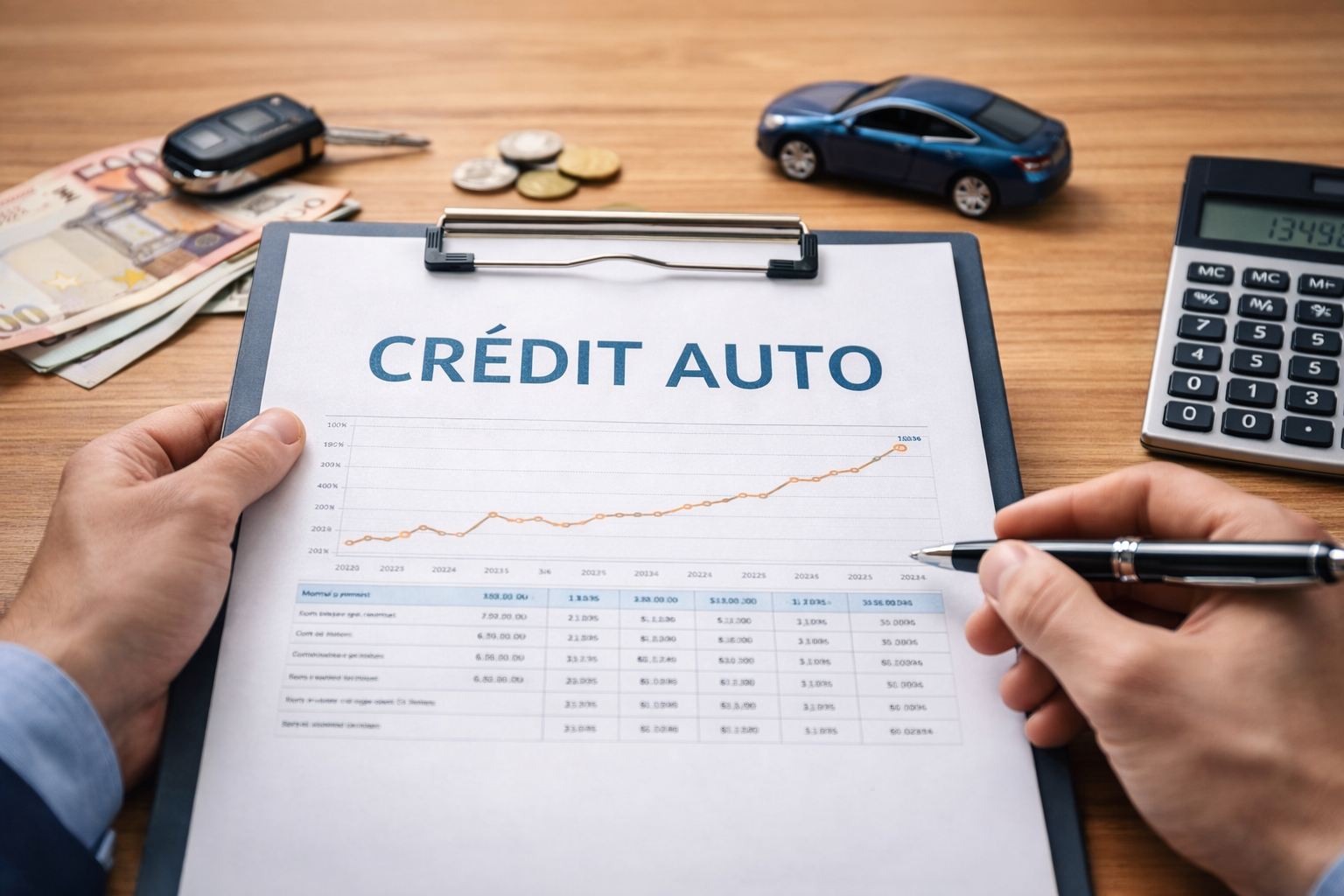 Simulation de crédit auto avec calcul des mensualités pour l’achat d’un véhicule