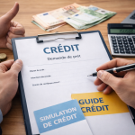 Demande de crédit en cours avec formulaire de prêt, calcul des mensualités et validation du dossier