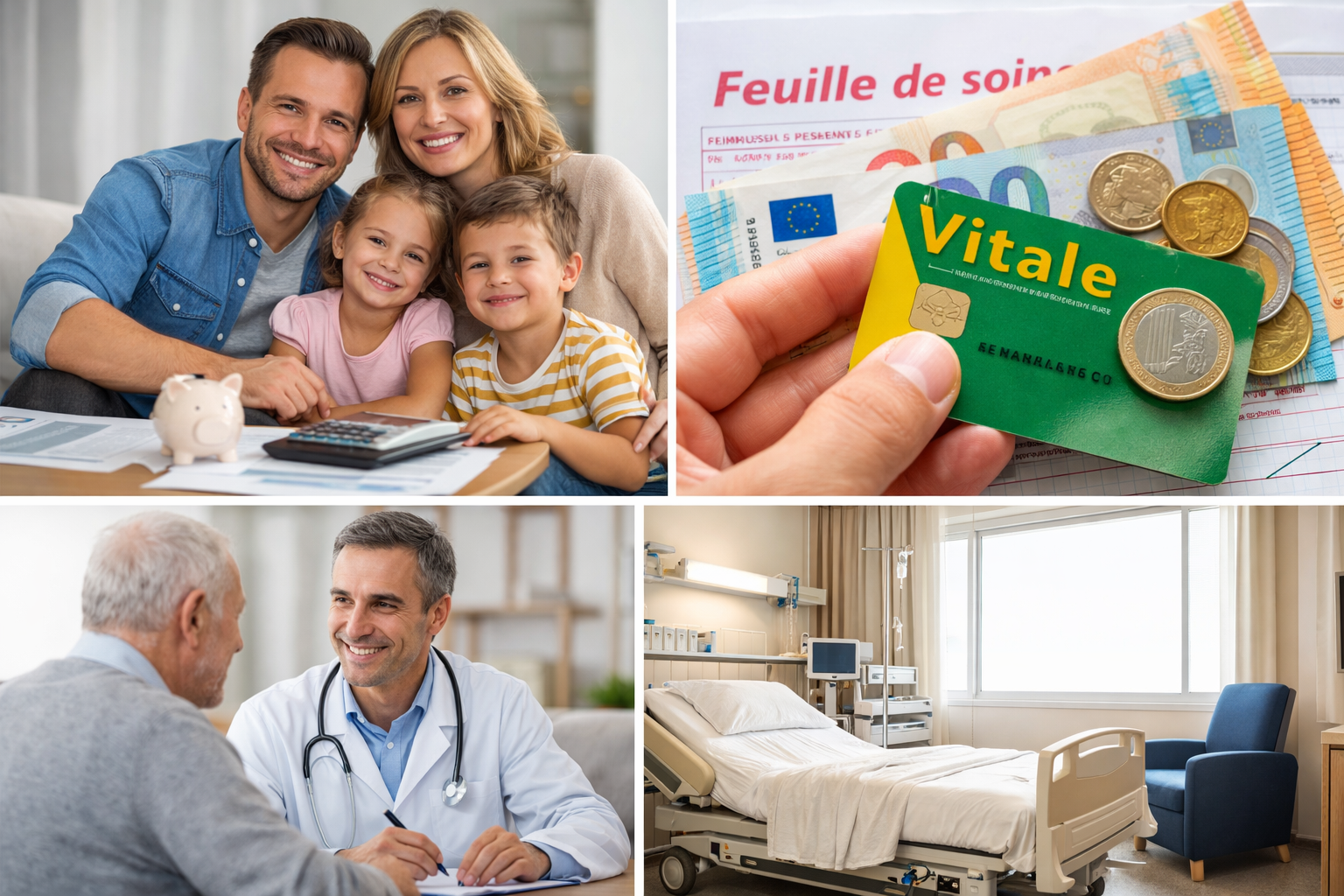 Assurance maladie et mutuelle santé pour une famille en France