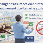 Illustration montrant la loi Lemoine permettant de changer d’assurance emprunteur à tout moment et de supprimer le questionnaire médical.