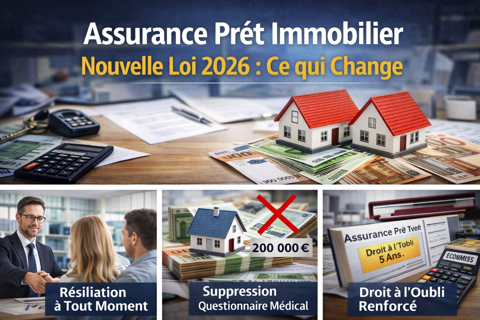 Nouvelle loi 2026 sur l’assurance emprunteur : résiliation à tout moment et suppression du questionnaire médical