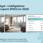 Infographie assurance PNO 2026 : tableau comparatif des garanties, mention Loi Alur et avis client pour propriétaire bailleur