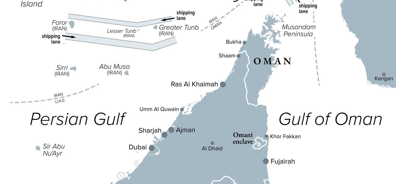 Vue satellite du détroit d’Ormuz, passage stratégique reliant le Golfe persique à la mer d’Arabie, par où transite une grande partie du pétrole mondial.