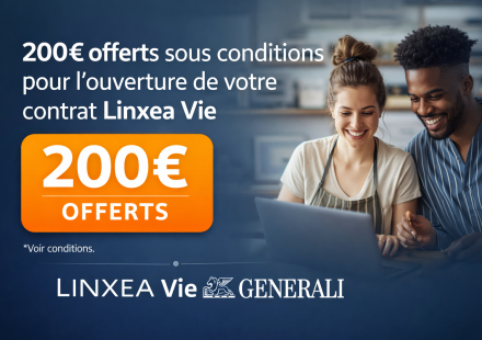 200€ offerts sous conditions pour l’ouverture d’un contrat d’assurance vie Linxea Vie avec Generali