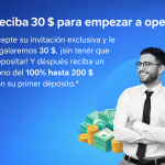 Bono de 30 dólares para empezar a hacer trading sin depósito con oferta promocional y ganancias potenciales